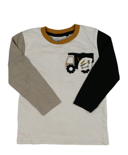 Světlé triko s barevnými rukávy Next