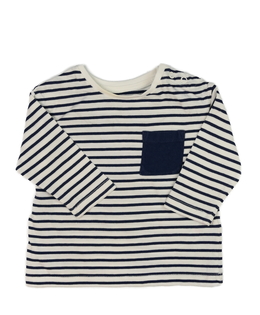 Pruhované bílo-modré triko s kapsičkou M&S