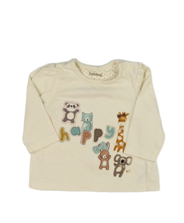 Krémové triko se zvířátky Nutmeg 