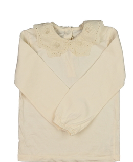 Krémové triko s límečkem George