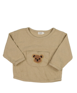 Hnědé triko s medvědem 