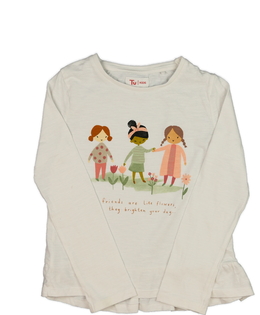 Bílé triko s holčičkami Tu 
