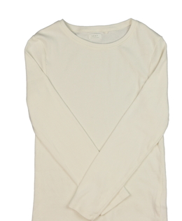 Krémové žebrované triko Next