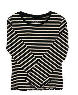 Černo-krémové žebrované triko Primark 