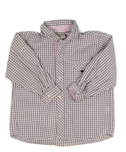 Růžová kostkovaná košile 