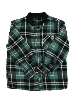 Zelená pruhovaná košile na patenty Next