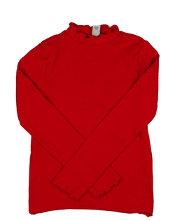 Červené žebrované triko Tu 