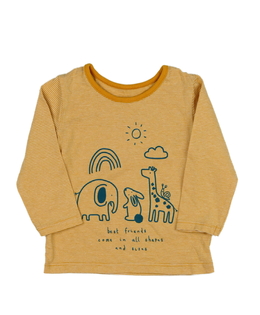 Žluté pruhované triko se zvířátky George