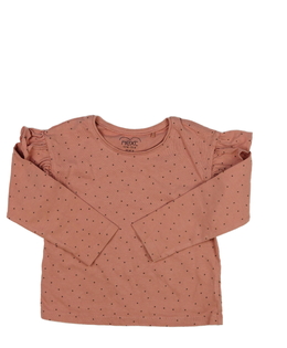 Růžové triko s volánky Next