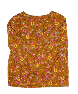 Hnědé květinové triko Tu 