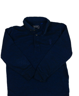 Modré melírované triko s límečkem Next