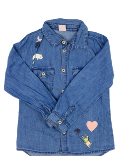 Modrá košile se zvířátky 