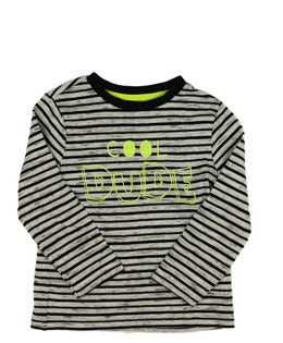 Šedé melírované triko s černými pruhy F&F