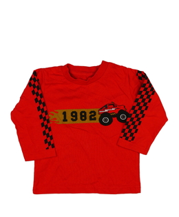 Červené triko s autem Next