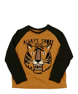 Hnědé triko s tygrem Tu