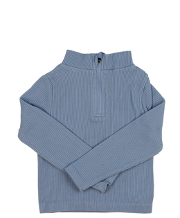 Modré žebrované krátké triko Primark 