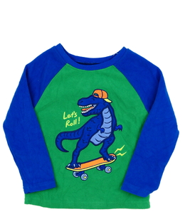 Modro-zelené teplé domácí triko Primark 