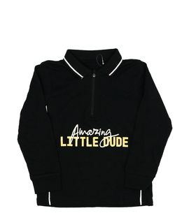 Černé triko s límečkem George