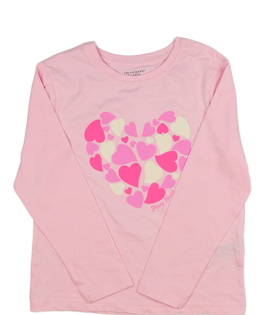 Růžové triko se srdíčky Primark 