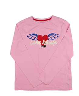 Růžové triko se srdcem vel. 170 Primark 