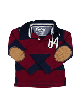 Modro-červené triko s límečkem Primark