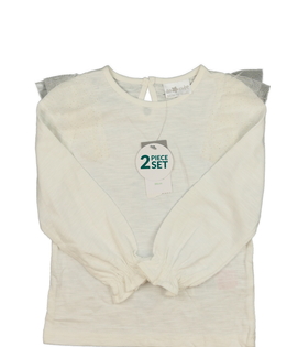 Nové bílé triko s volánky 