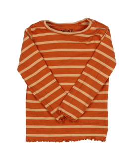Oranžovo-krémové pruhované triko Next