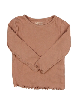 Růžové žebrované triko Next