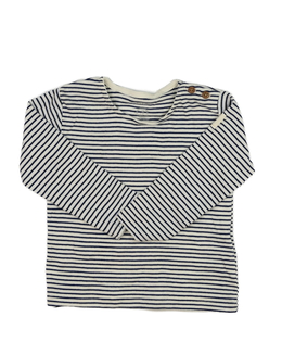 Krémové triko s modrými pruhy M&S
