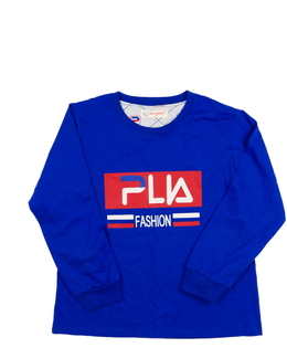 Modré triko  s nápisem