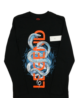 Nové černé stylové triko s hady F&F