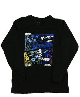 Černé triko s herním motivem 