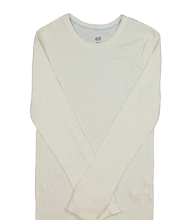 Bílé žebrované triko H&M