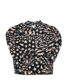 Slabý černý crop top s hvězdami River Island 