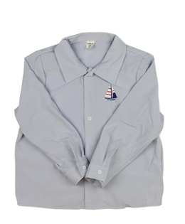 Modrá vzdušná košile s plachetnicí