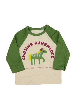 Bílo-zelené triko se zvířátkem George