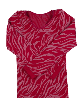 Růžové vzorované elastické triko 