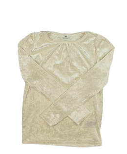 Krémové semišové triko H&M