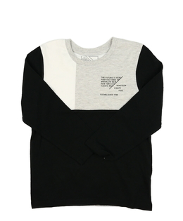 Černo-šedo-bílé triko 