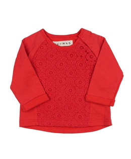 Červené zdobné triko Nutmeg