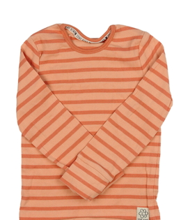 Oranžové pruhované žebrované triko George