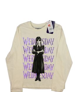 Nové krémové triko Wednesday 