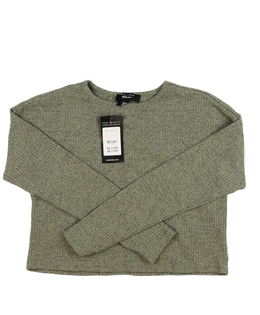 Nový zelený melírovaný crop top New Look 