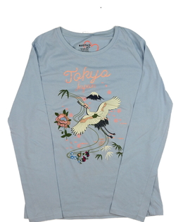 Modré triko s potiskem 