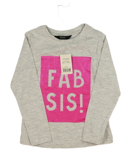 Nové šedé triko s růžovým obdélníkem George