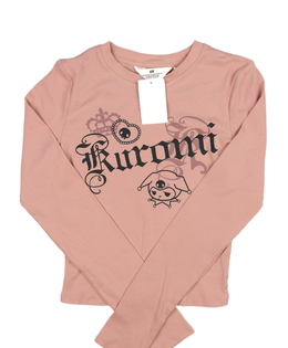 Nový růžový žebrovaný crop top H&M