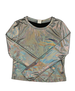 Metalický crop top 