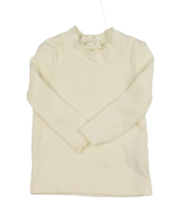 Krémové žebrované triko Primark 