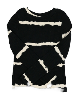 Černé triko s bílými pruhy F&F