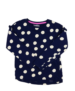 Modré triko s kolečky a volánky Nutmeg 